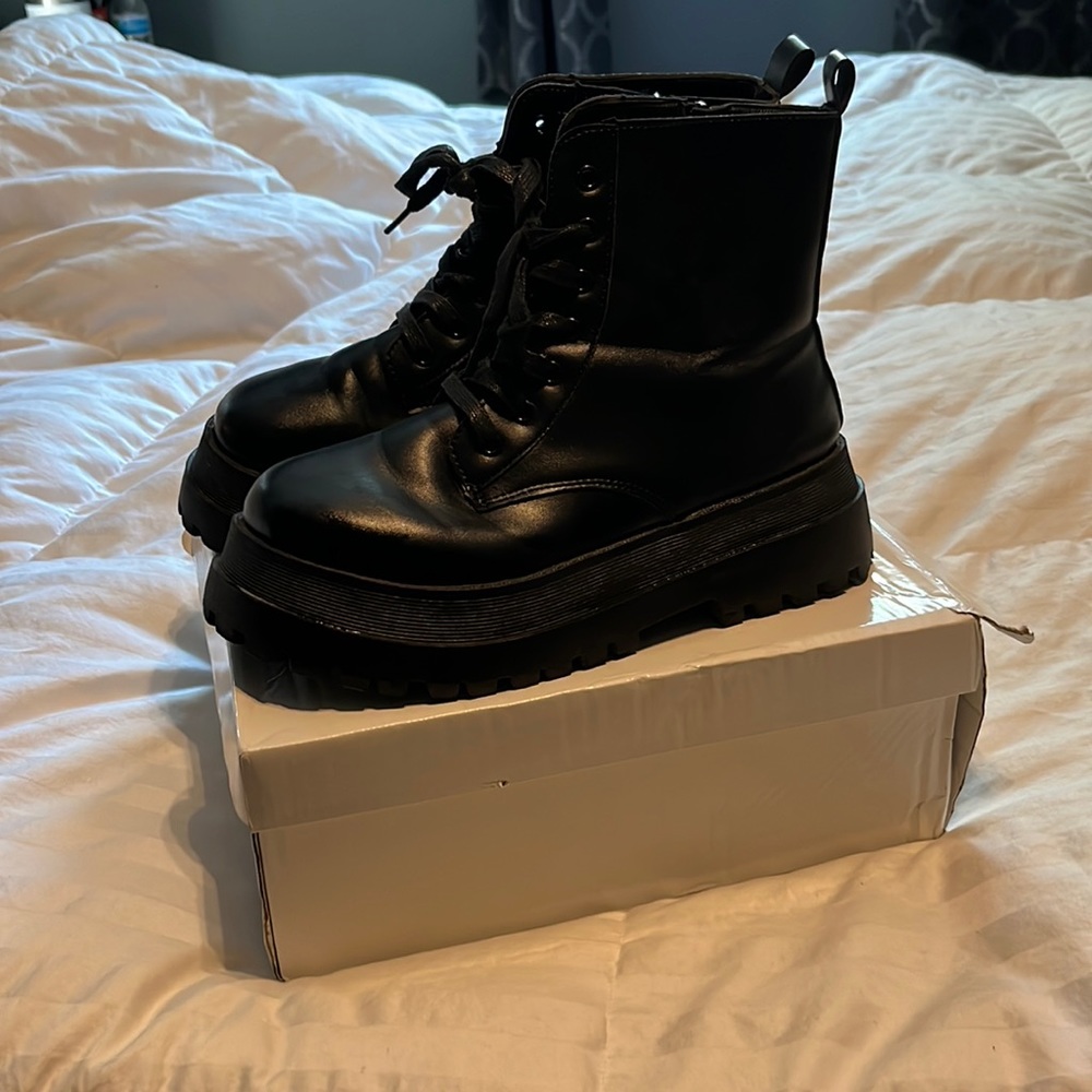 Shein Black Platform Boots
